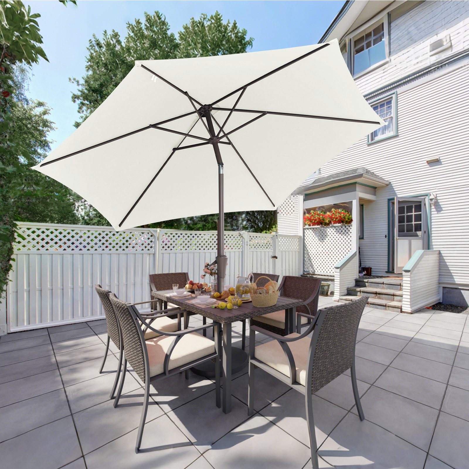 Sekey Sonnenschirm ø 270 cm Sonnenschirm günstig online kaufen