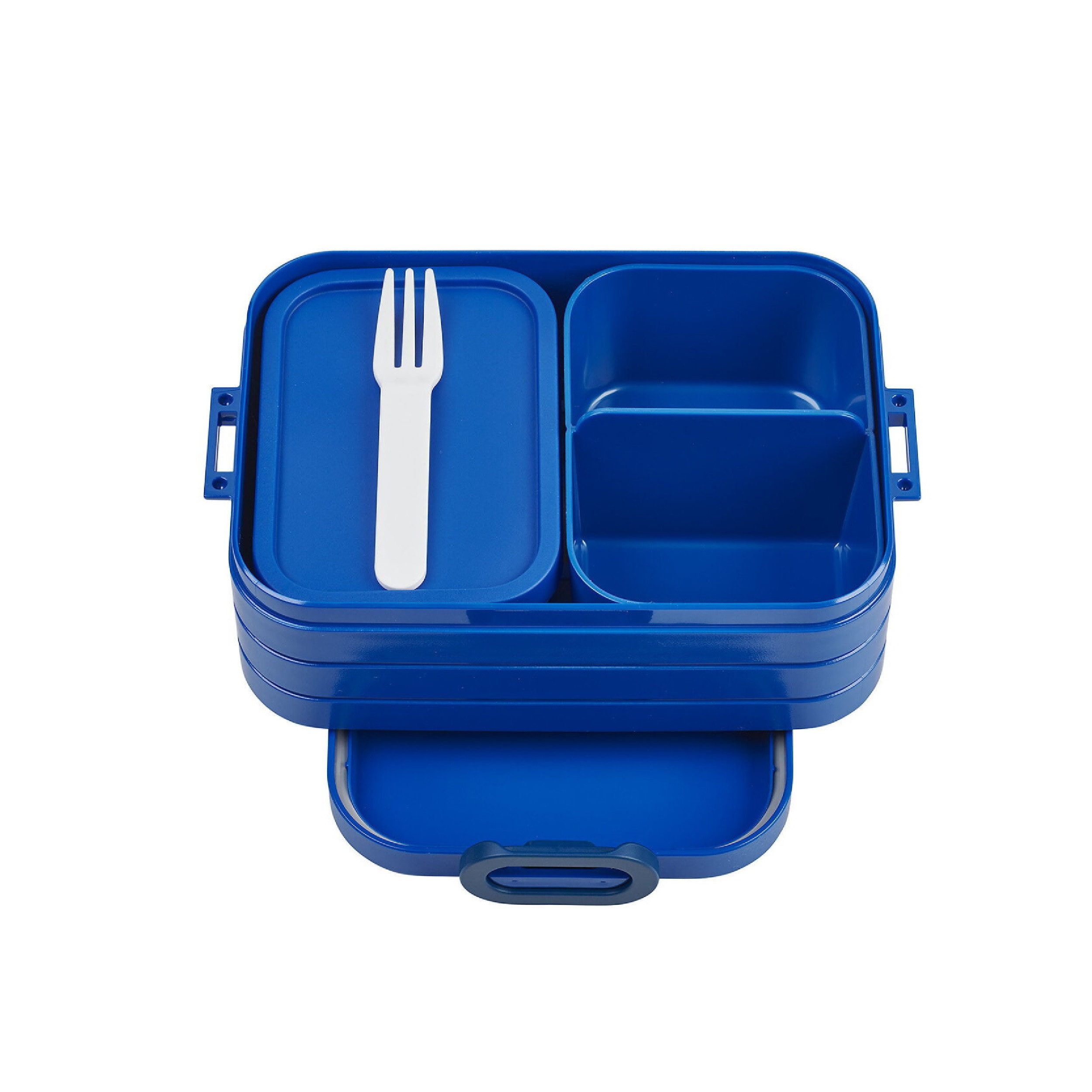 Mepal Lunchbox Lunchbox Take A break midi, Brotdose mit Fächern, Polypropylen (PP), Acrylnitril-Butadien-Styrol (ABS), Thermoplastische Elastomere (TPE), Geeignet fur bis zu 4 Butterbrote, 900 ml, Vivid blue
