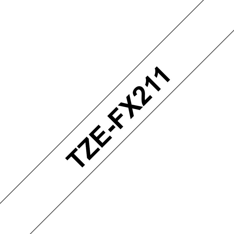 Brother Schriftband TZe-FX211 (lam., flex) Schwarz auf We Tintenpatrone