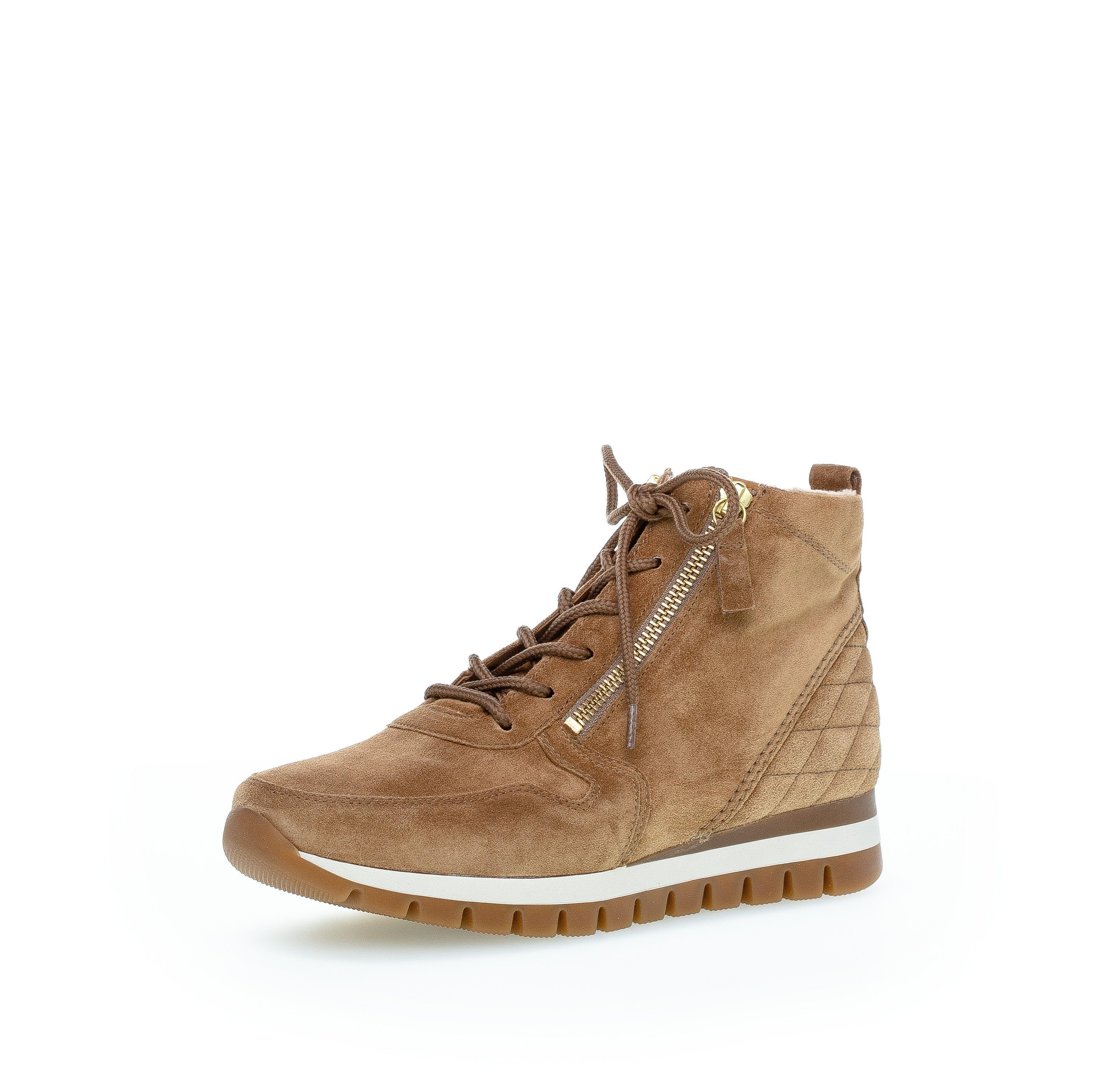 Gabor Comfort Sneaker braun kombi (flausch/gold) 3