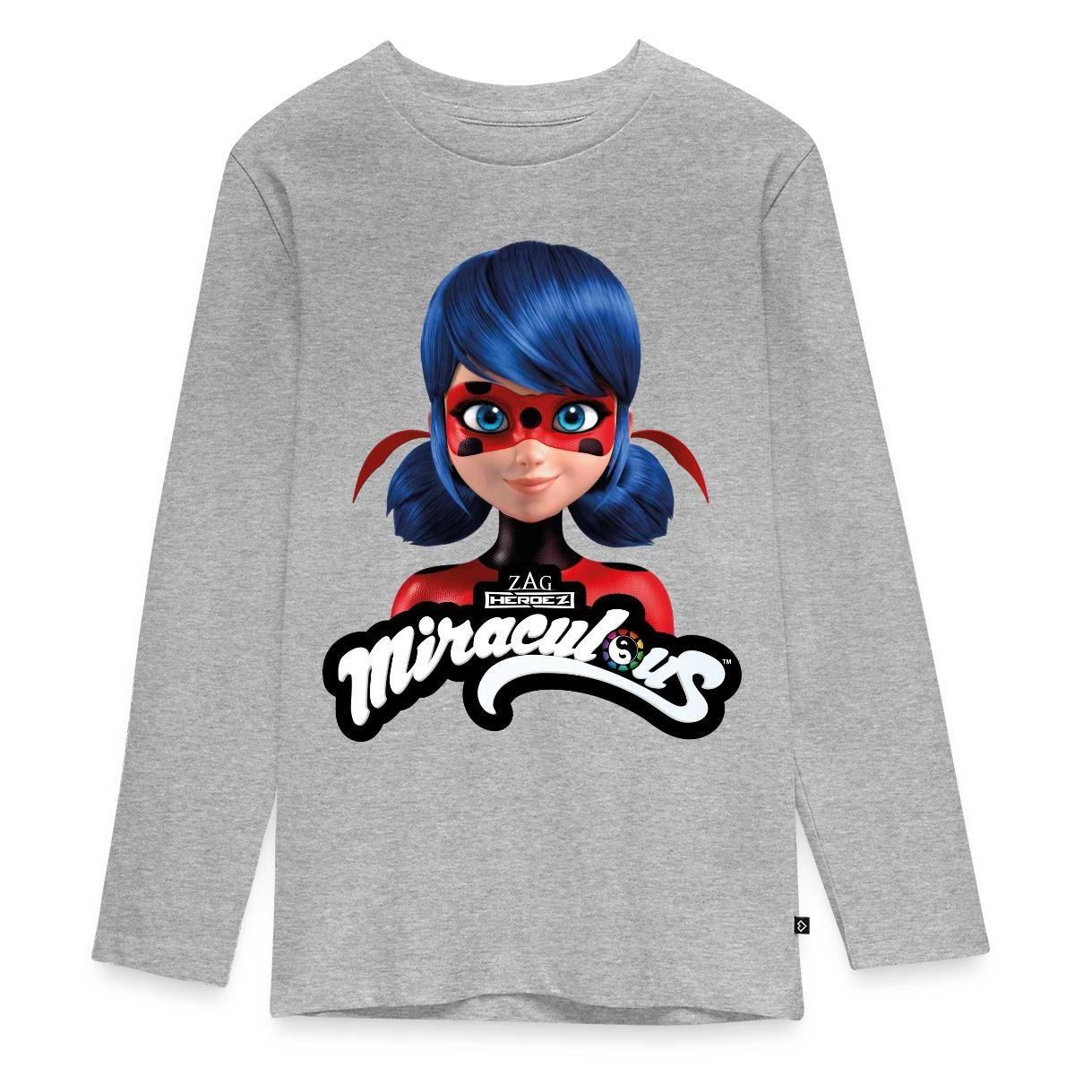 T-Shirt Miraculous Ladybug Mit Logo Teenager Premium Langarmshirt