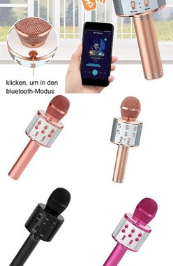 GelldG Mikrofon Drahtloses Bluetooth-Mikrofon, tragbares KTV Lautsprecher Recorder