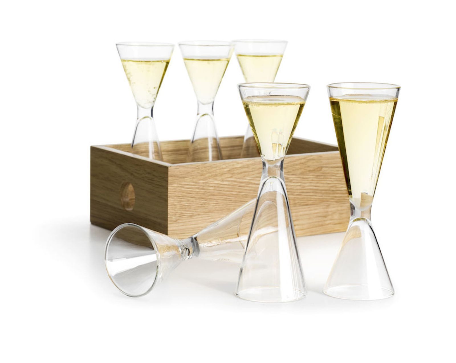 Gravidus Schnapsglas Schnapsglas Set mit Holzbox 7tlg.