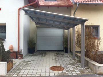 Ximax Einzelcarport Linea Typ 110 Standard-Edelstahl-Look, BxT: 273x495 cm, 240 cm Einfahrtshöhe, Aluminium