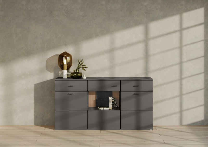 set one by Musterring Sideboard TACOMA, Typ 53, Breite 180 cm, mit getönter Glastür