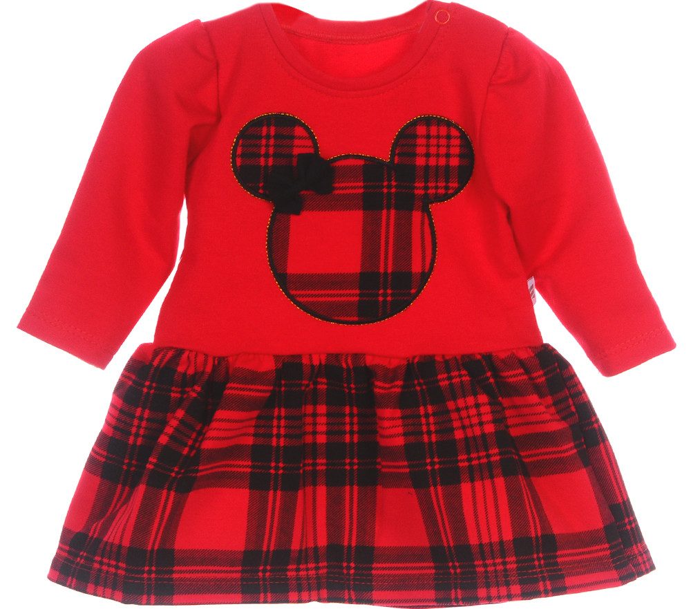 Abendkleid Schönes Baby Kleid in Rot Schwarz karriert weihnachtlich