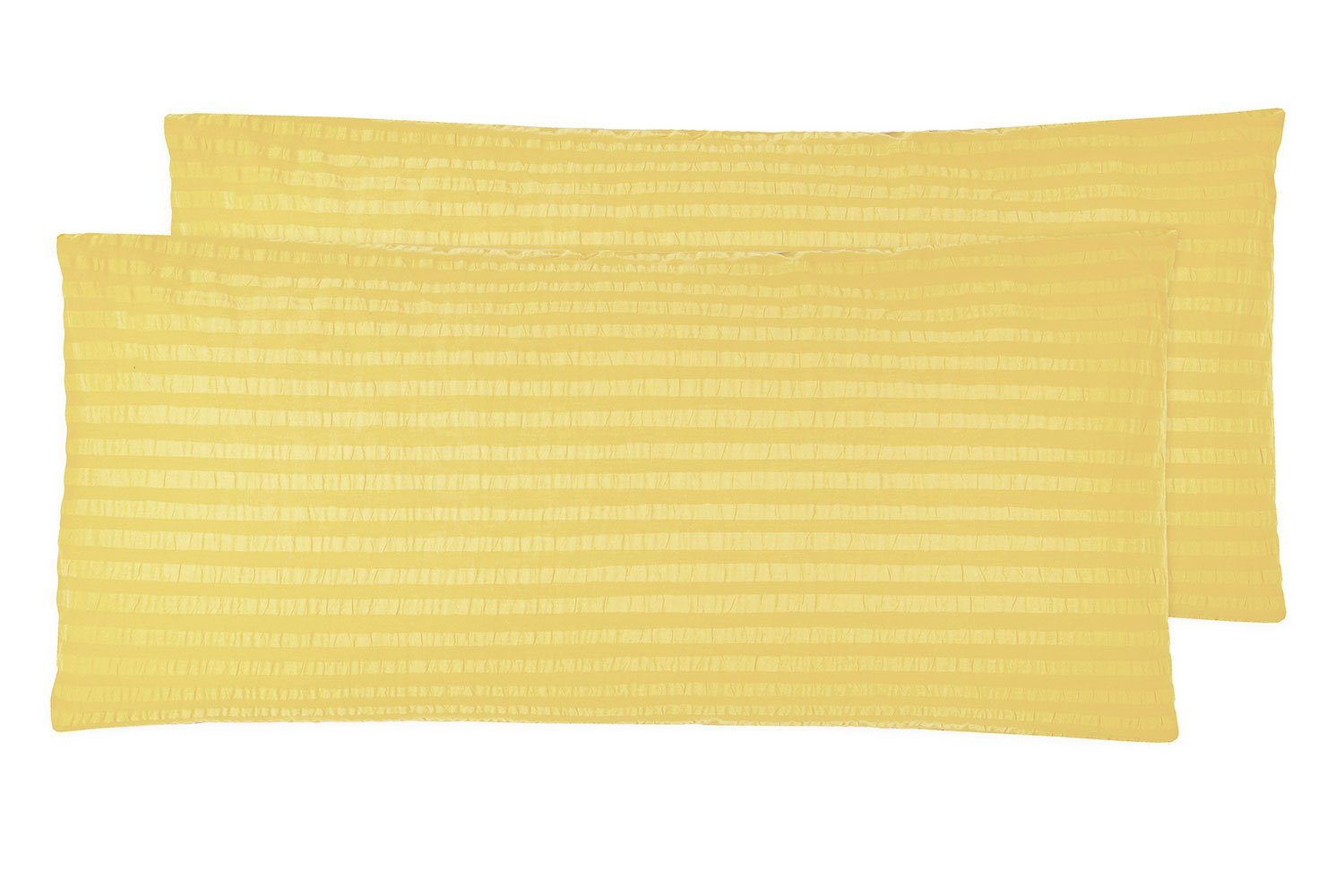 Kissenbezug, ZOLLNER (2 Stück), 40 x 80 cm, 100% Baumwolle, vom  Hotelwäschespezalisten, Seersucker, Mit Hotelverschluß auf der 40iger Seite