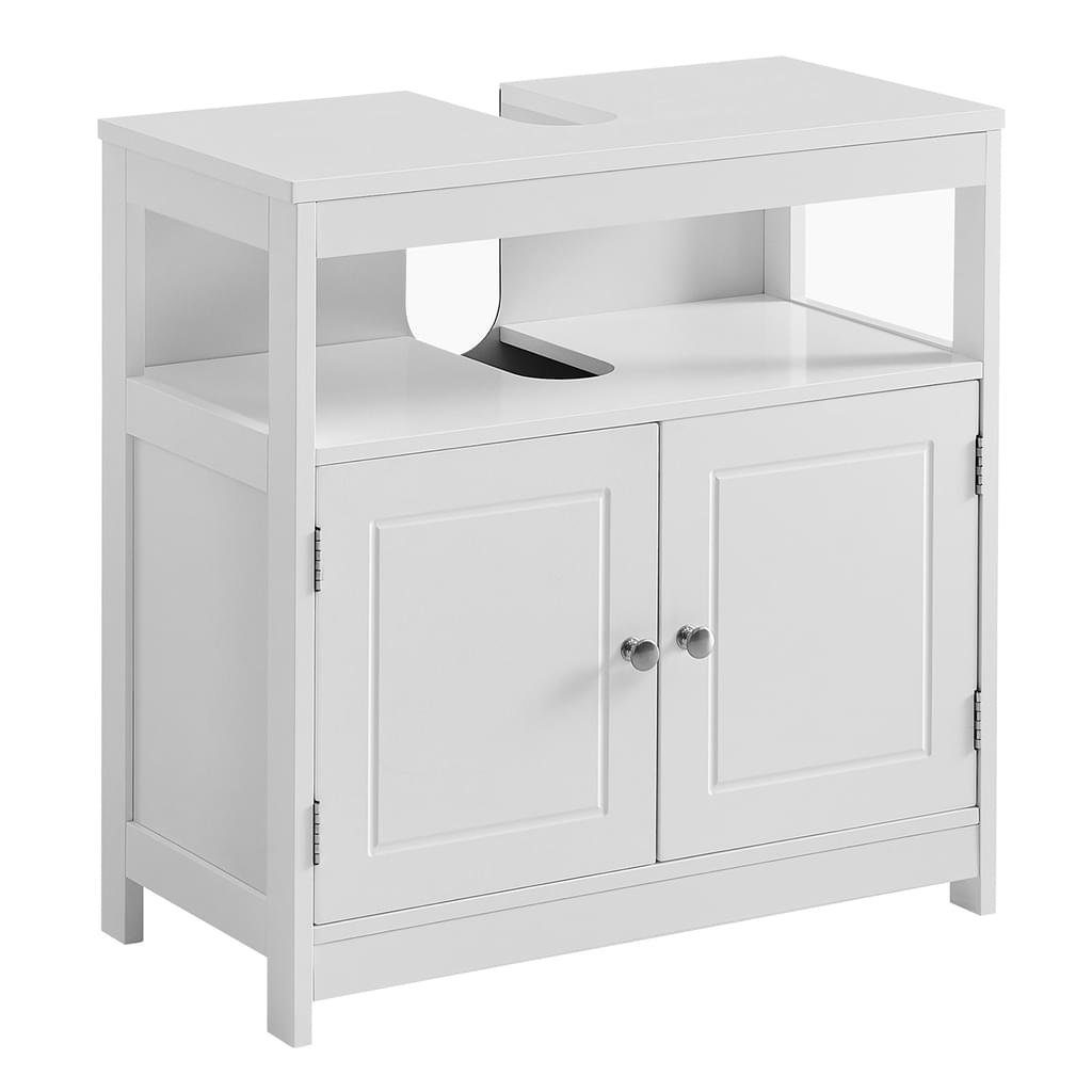 VASAGLE Waschbeckenunterschrank Badezimmerschrank Aufbewahrungsschrank mit 2 Türen, offenes Fach, 60 x 30 x 60 cm