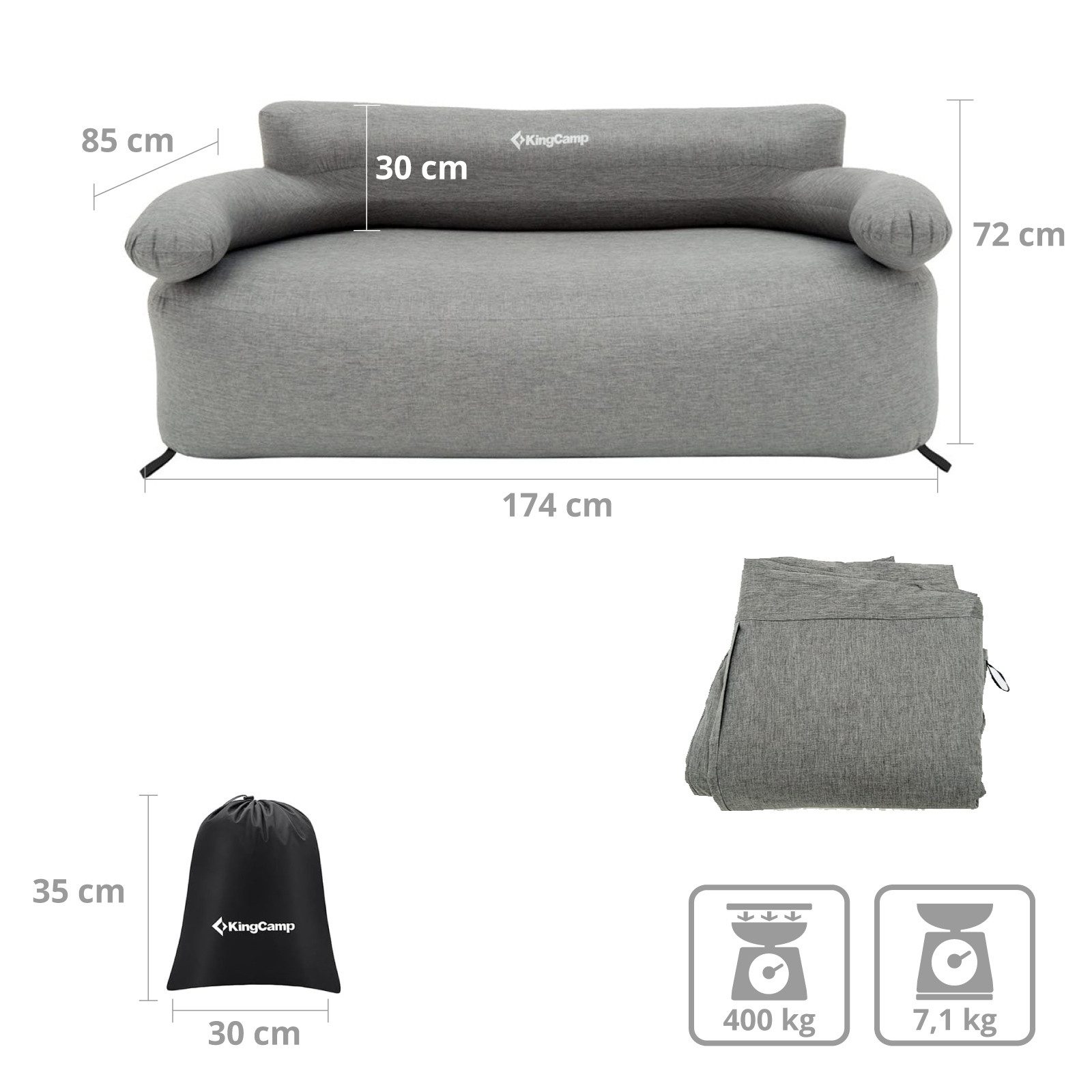 KingCamp Campingstuhl Camping Couch Air Sofa günstig online kaufen