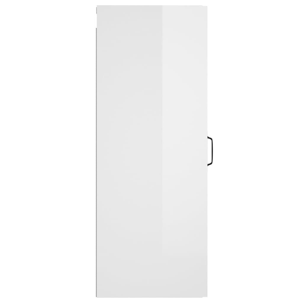 Hochglanz-Weiß 1-tlg. 34,5x34x90 cm vidaXL Holzwerkstoff, Hängeschrank Regal