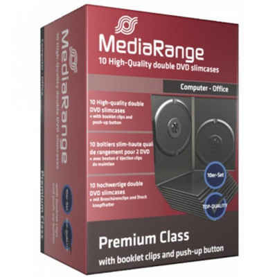 Mediarange DVD-Hülle MediaRange DVD-Leerhülle, schmal, für 2 Discs, 9mm, schwarz, 10er Pack