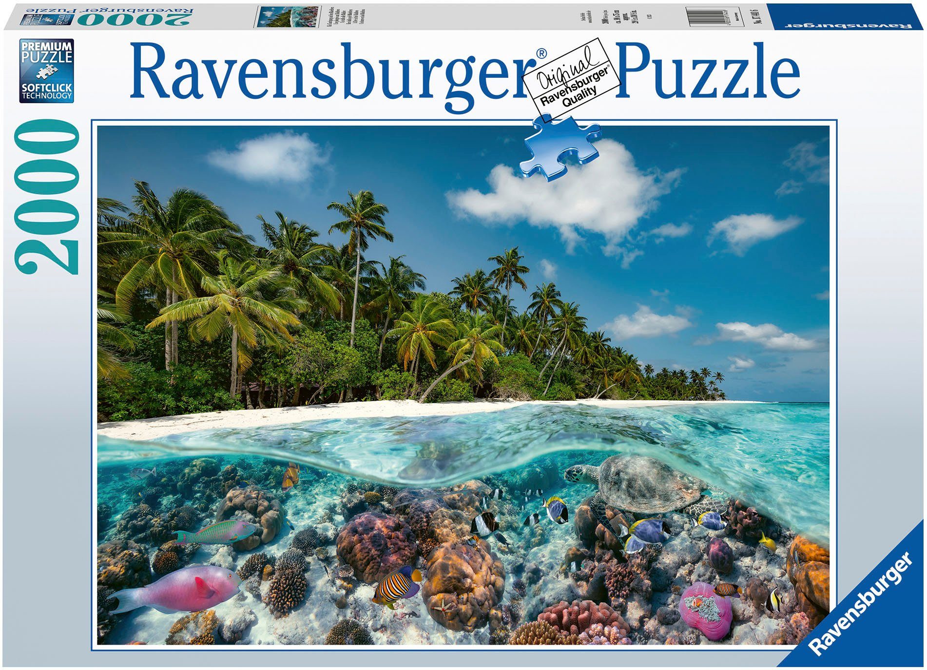 Ravensburger Puzzle Ein Tauchgang auf den Malediven, 2000 Puzzleteile, Made in Germany; FSC® - schützt Wald - weltweit