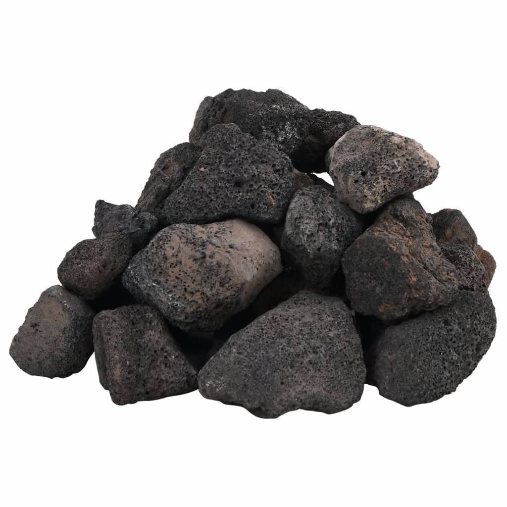 vidaXL Aquariendeko Lavagranulat 25 kg Schwarz 5-8 cm
