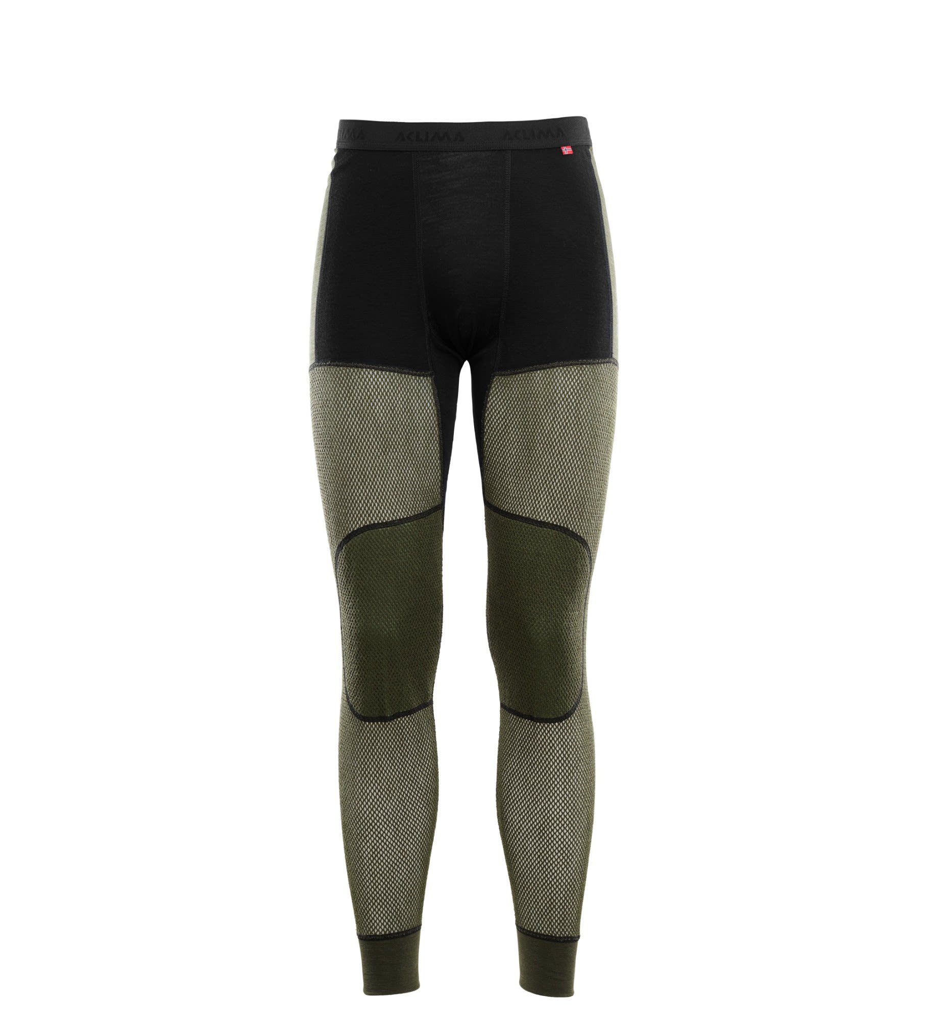 Aclima Leggings Aclima M Woolnet Hybrid Long Pants Herren Tight Grey Black - Green Grey - Dill