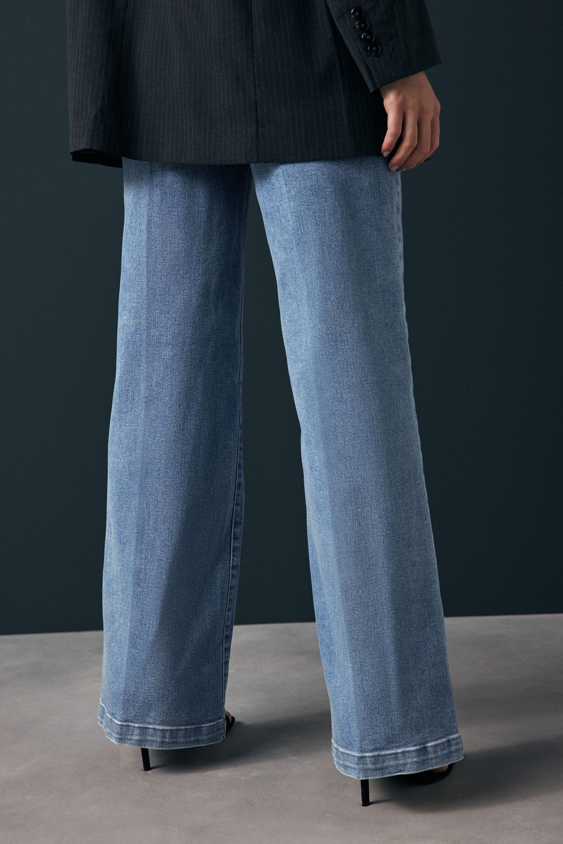 Next Weite Jeans Hourglass Jeans mit weitem Bein, Kurzgröße (1-tlg) günstig online kaufen