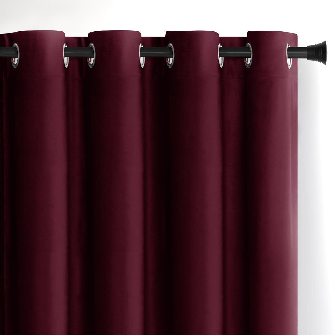 AmeliaHome Gardine Gardine Ösen Vorhang mit Raffhalter Samt Ösenvorhang Verdunkelnd (1 St), Ösen, Samt, inkl. Raffhalter