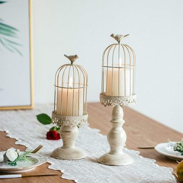 Juoungle Kerzenständer Vintage Vogelkäfig Kerzenleuchter Dekoration Kerzenhalter für Hochzeit