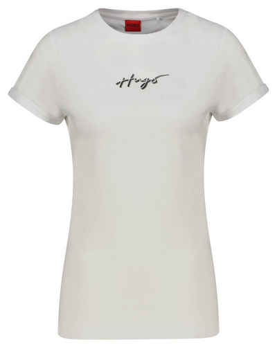 HUGO T-Shirt Damen T-Shirt Slim Fit (1-tlg)