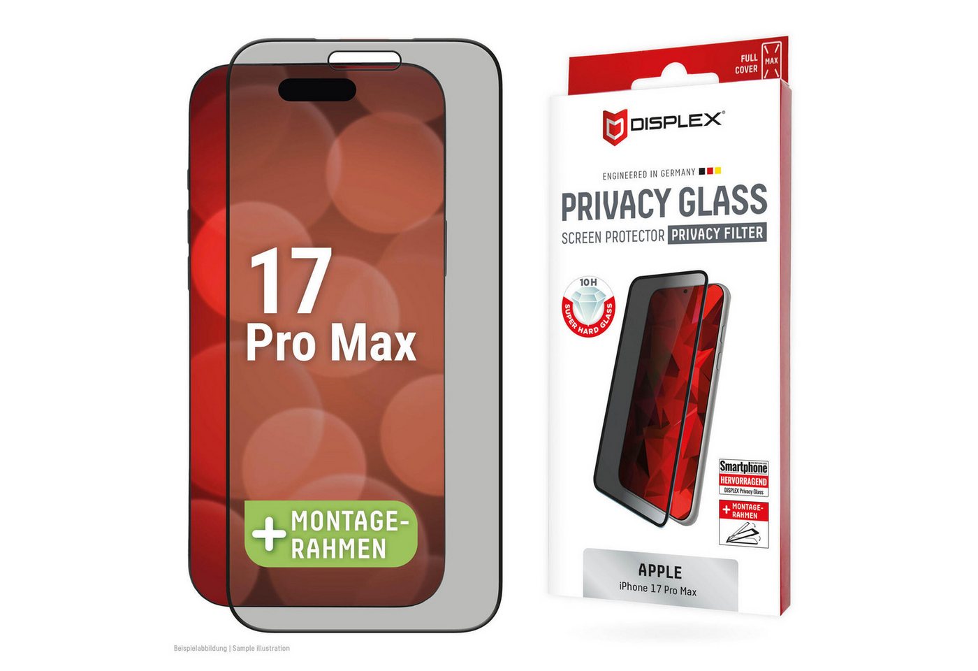Displex Schutzfolie DISPLEX Privacy Glas für Apple iPhone 17 Pro Max