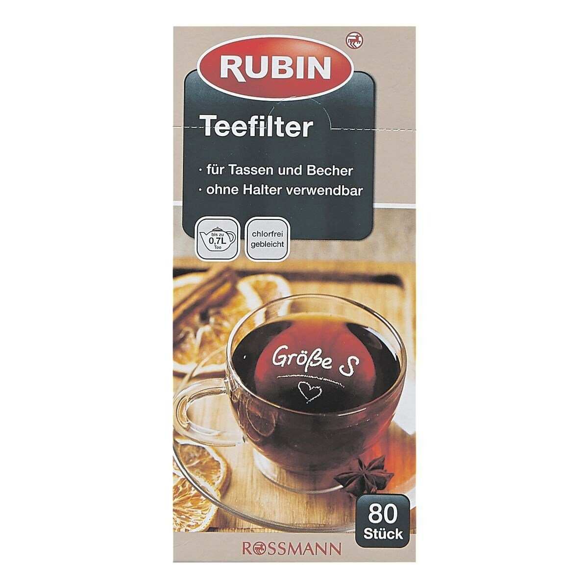 Teefilter Größe S, Papier Papierfilter RUBIN