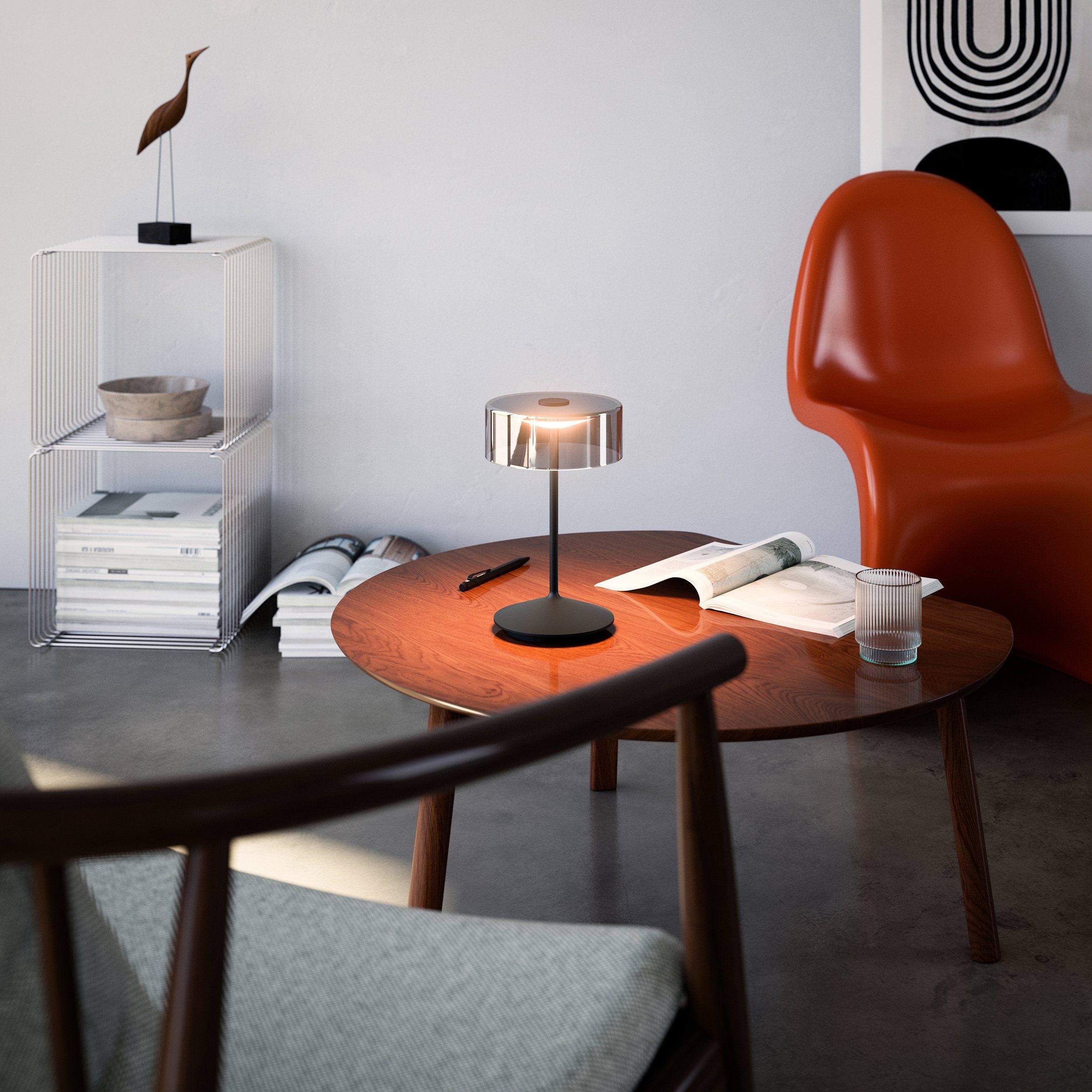 SIGOR LED Tischleuchte Akku-Glasleuchte NUMOTION nachtschwarz, Dimmbar, LED günstig online kaufen