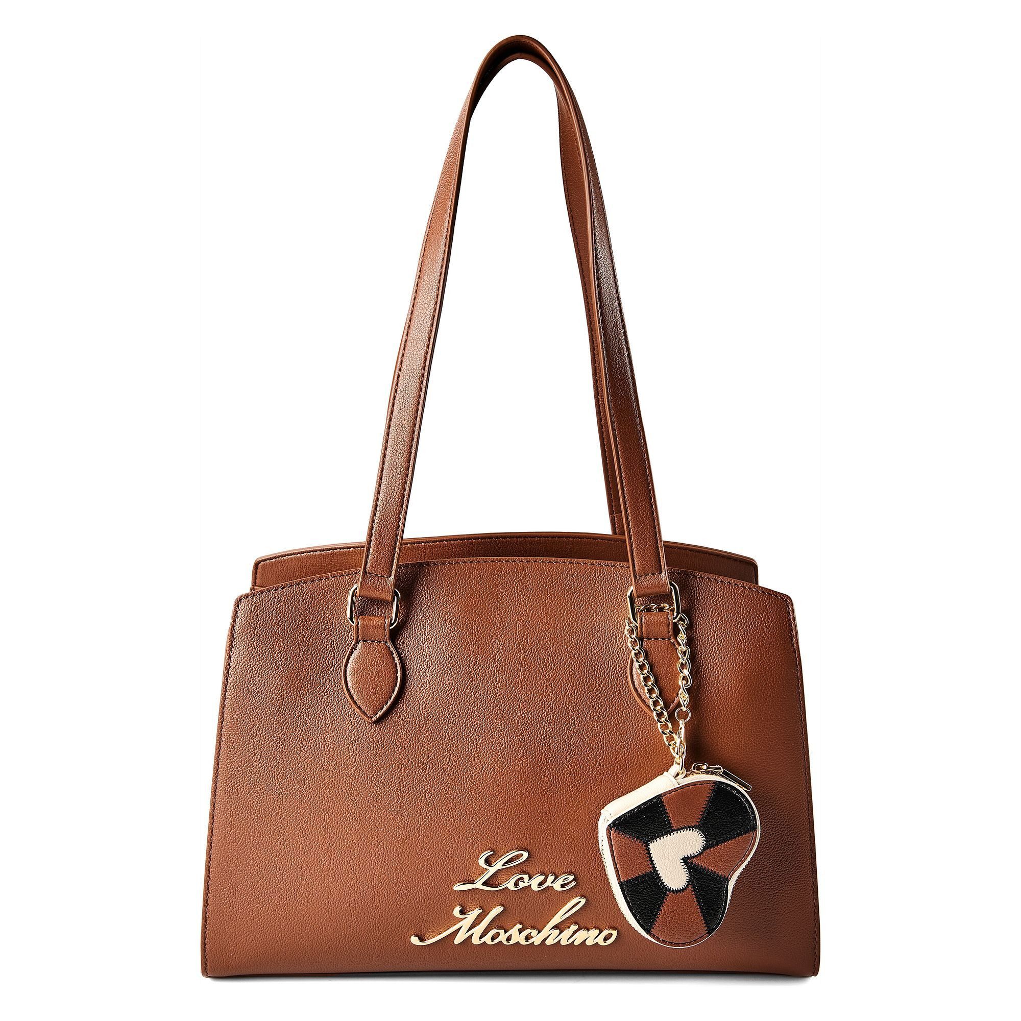 LOVE MOSCHINO Schultertasche Heart Charm, Leder