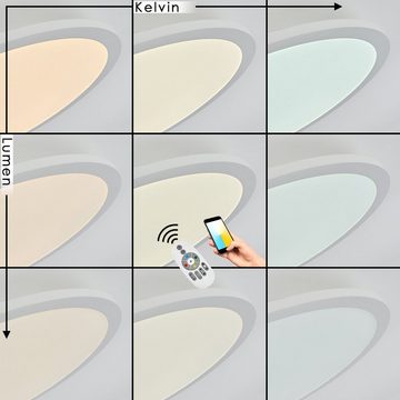 hofstein Deckenleuchte »Corti« dimmbare Deckenlampe in Weiß, RGB Kelvin, RGB Farbwechsler,(45cm)steuerbar über Smart App, Bluetooth,4300 Lumen