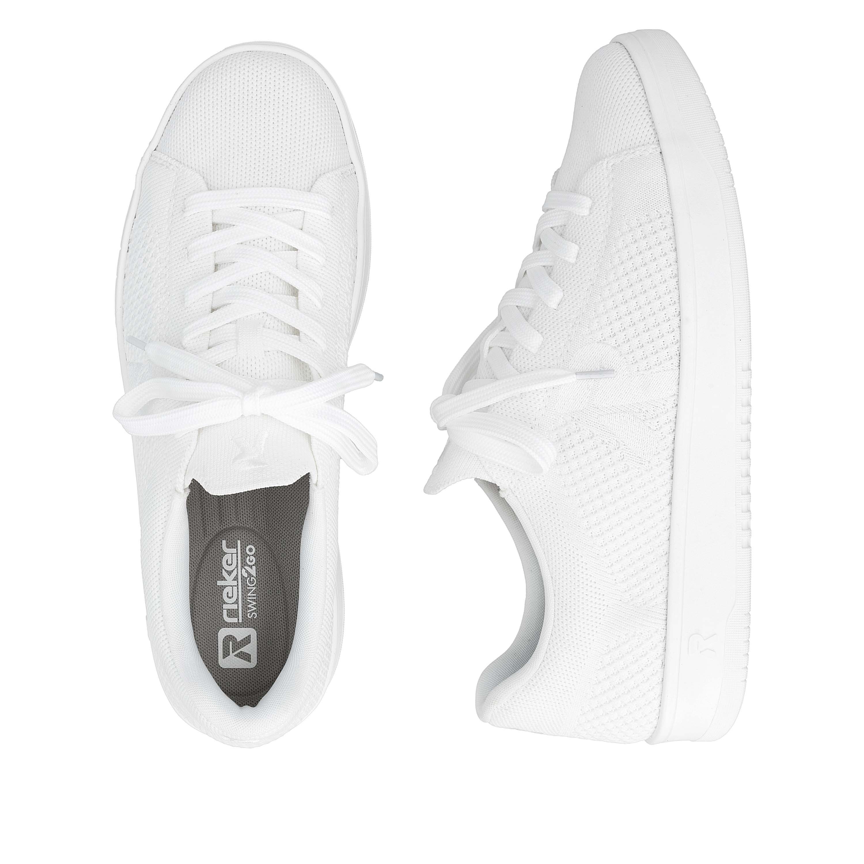 Rieker Sport Plateausneaker Slip-on Sneaker, Halbschuh, Freizeitsneaker mit aufgesetzter Schnürung