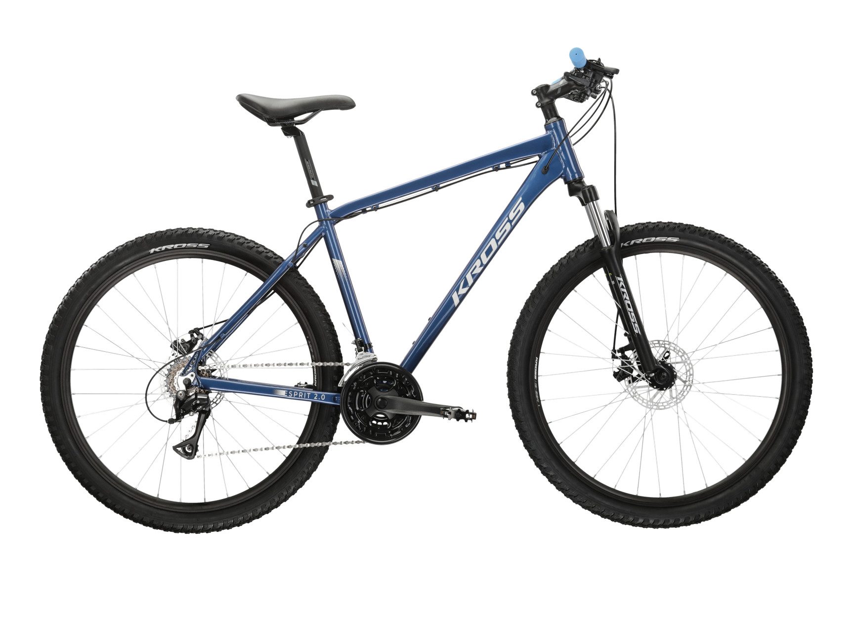 Kross Mountainbike KROSS Mountainbike Все бренды 27,5" Esprit 2.0 blau 21 Gänge, 21 Gang Shimano ACERA M3020 Schaltwerk, Kettenschaltung