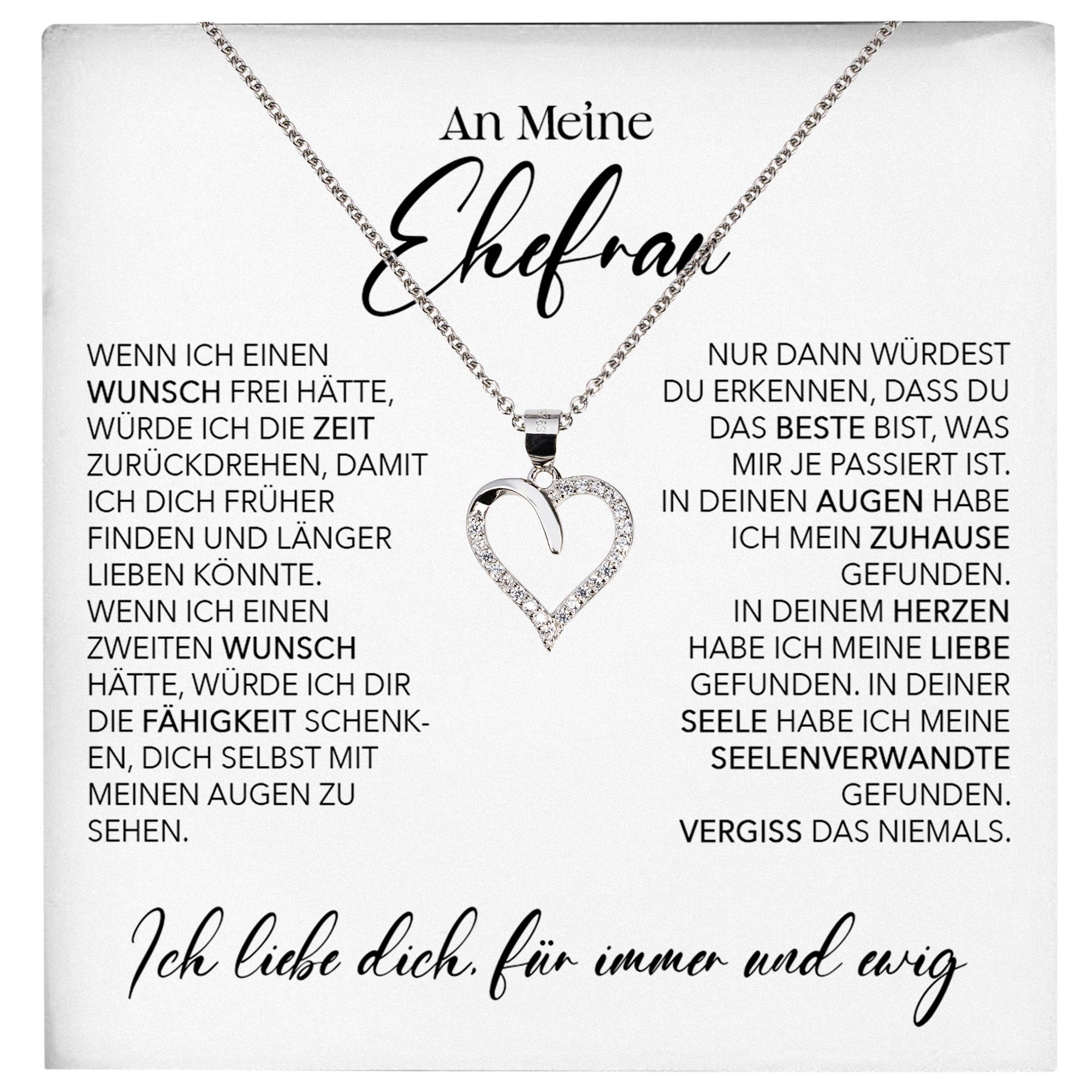 Schmuckset Ehefrau Hochzeitstag Valentinstag Ich Liebe Dich Geschenk Halskette