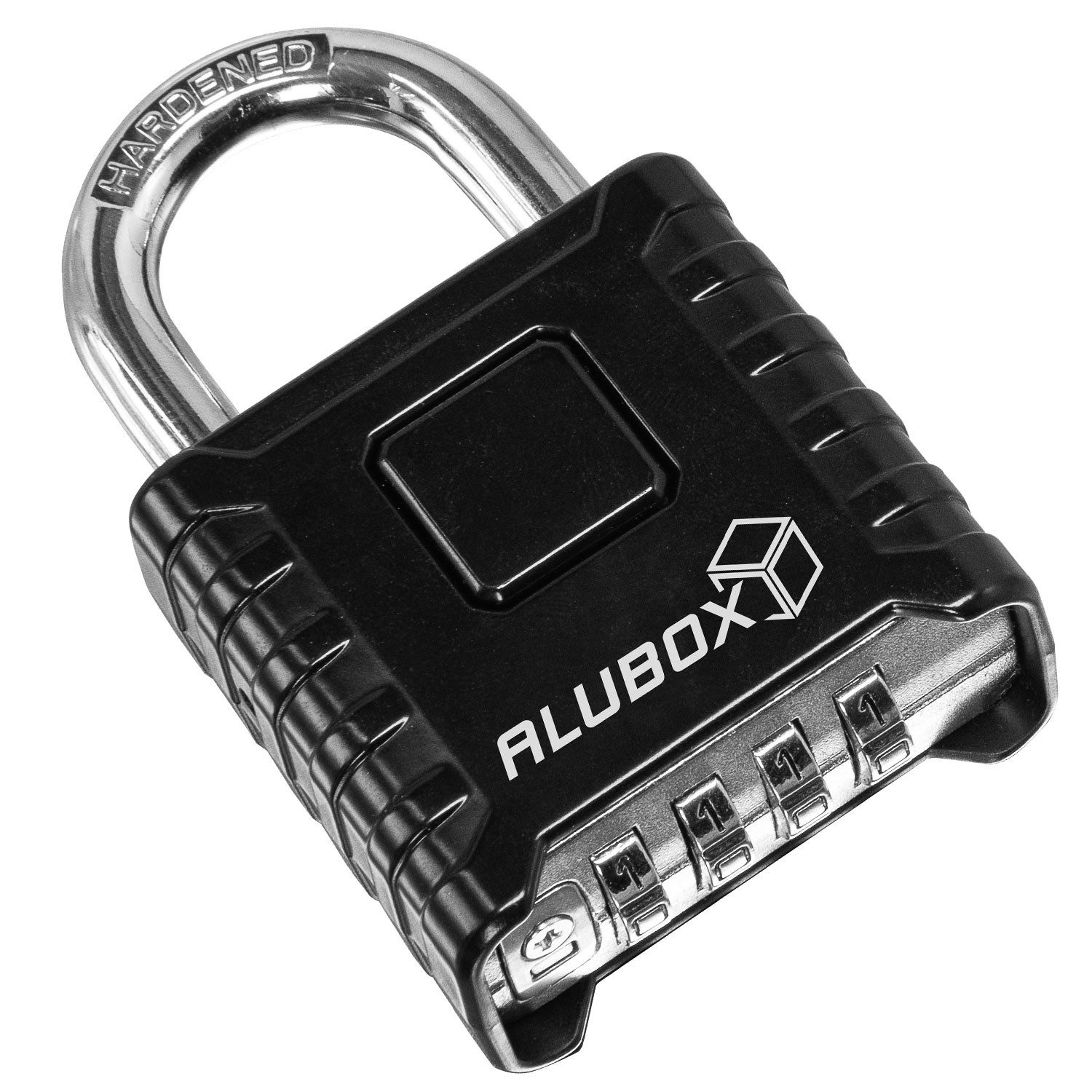 ALUBOX Zahlenbügelschloss Vorhängeschloss Zahlenschloss 4 stellig, Bügelstärke 8mm