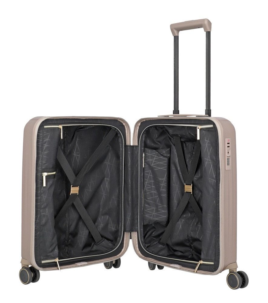 travelite Hartschalen-Trolley BARBARA NOVELTY Reisekoffer Hartschale, 4 Rollen, Volumenerweiterung – stilvolles Reisegepäck