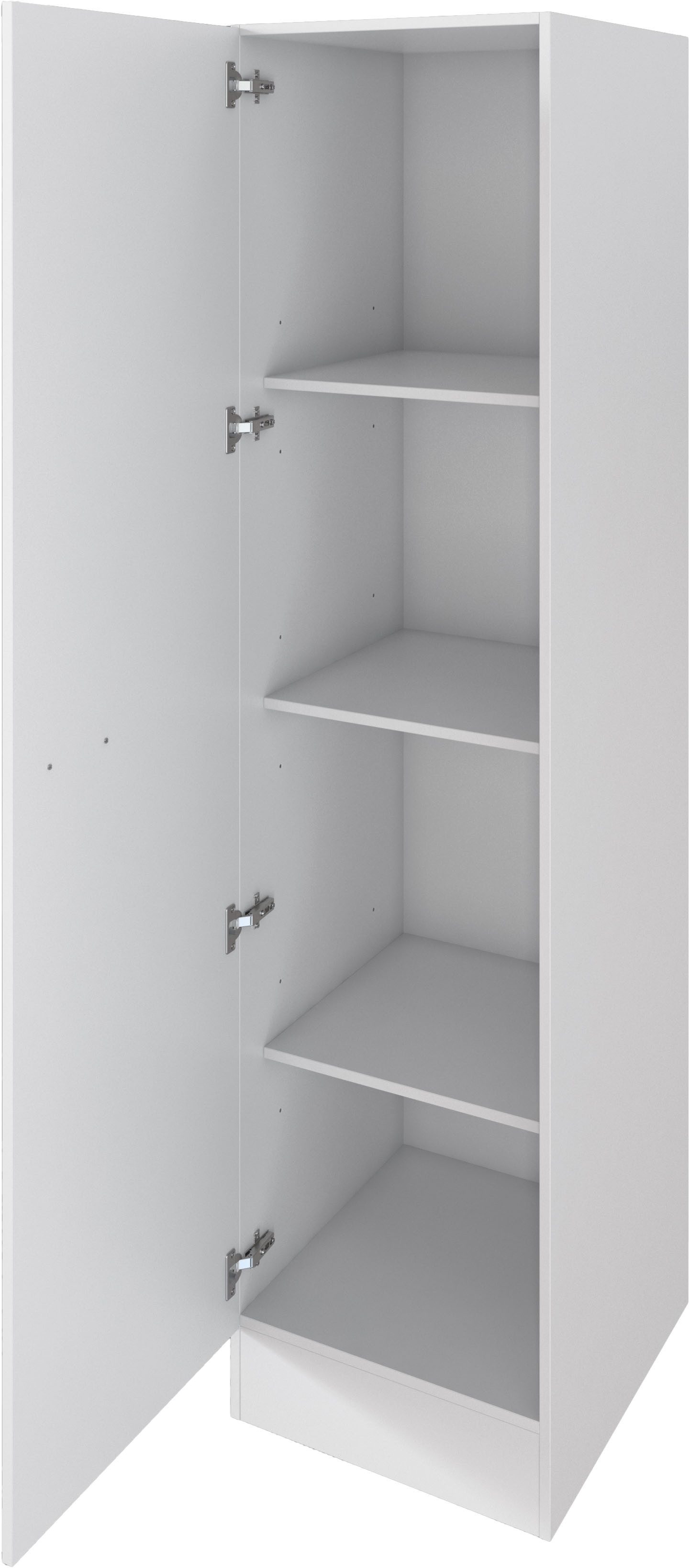 Flex-Well LUCCA multi-purpose cabinet set, 3-piece, for utility room or kitchen..., width 130 cm, (complete set, 3 pieces, consisting of: 2 storage cabinets and 1 pull-out cabinet), combination of 2 storage cabinets and 1 pull-out cabinet