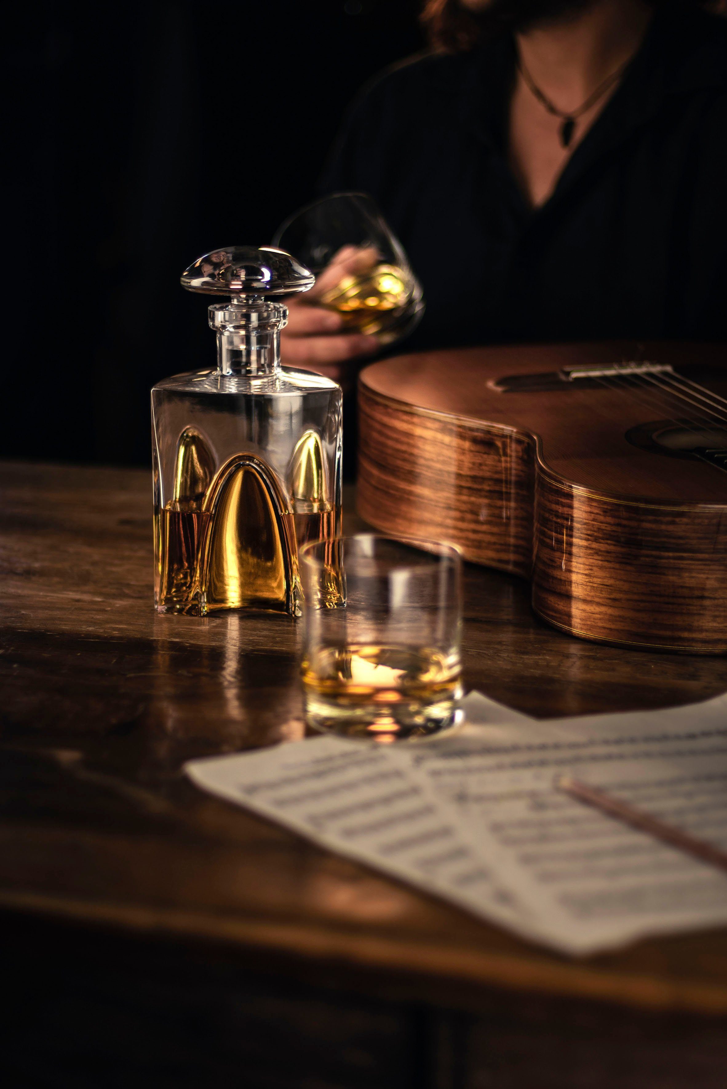 Eisch Germany Whiskyglas GENTLEMAN, Made in Germany, 3-tlg., Kristallglas, mundgeblasen, in Handarbeit mit echtem Gold veredelt, 3-teilig