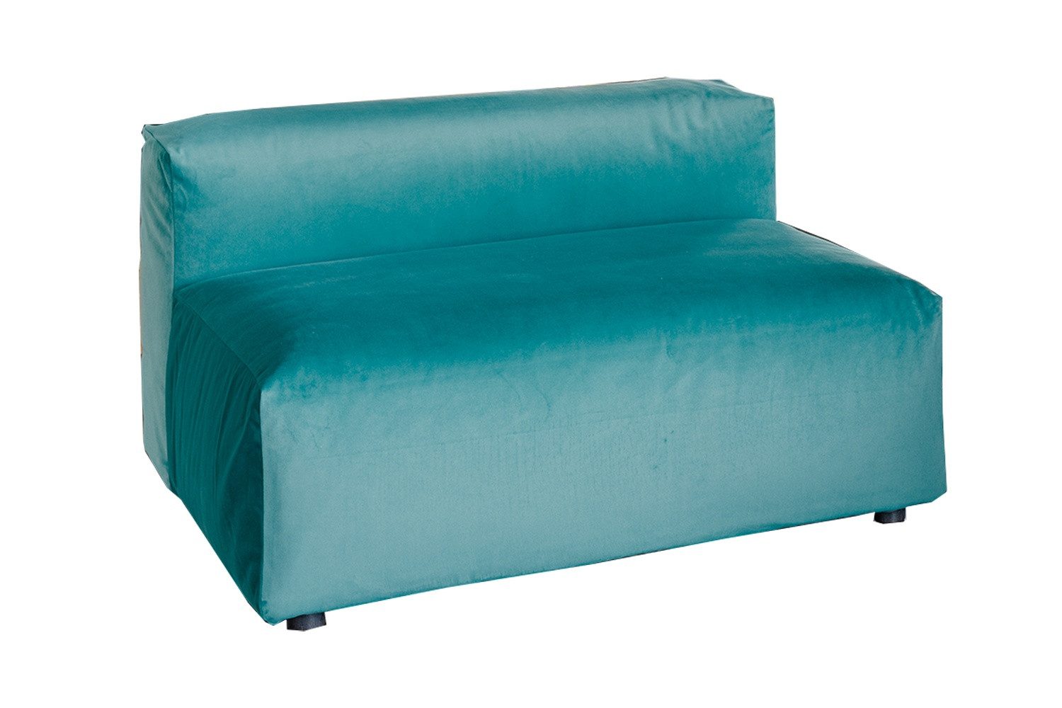 KAWOLA Sessel MIA Velvet grün – Sitz- und Lehnmodul – gepolstert – flexibel, Luxuriöser Samt-Bezug, weich gepolstert & flexibel stellbar