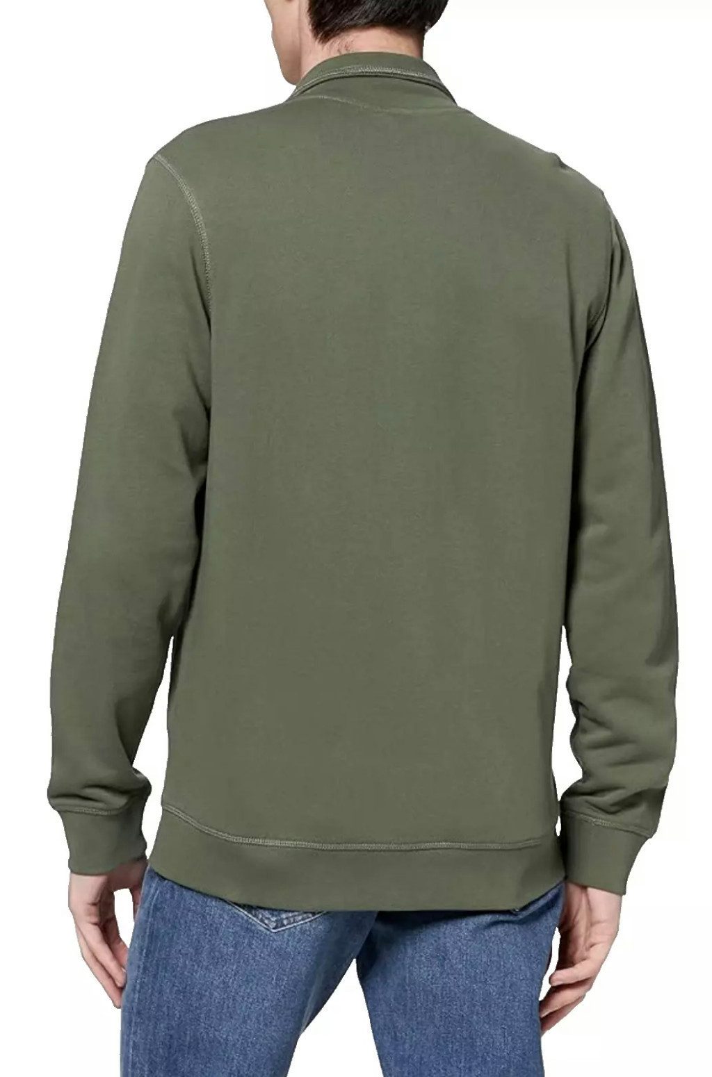 BOSS Sweatjacke Herren Zestart Zip Jacke Gerippter Stehkragen, Reißverschluss, seitliche Eingrifftaschen