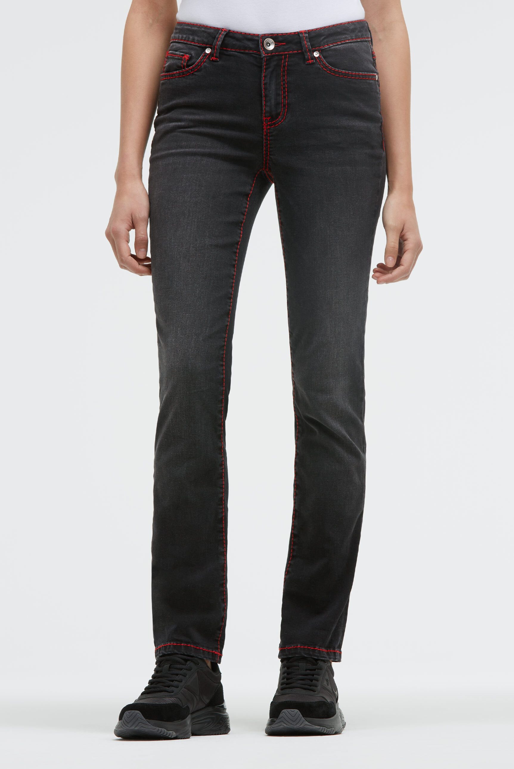 SOCCX Regular-fit-Jeans mit breiten Nähten