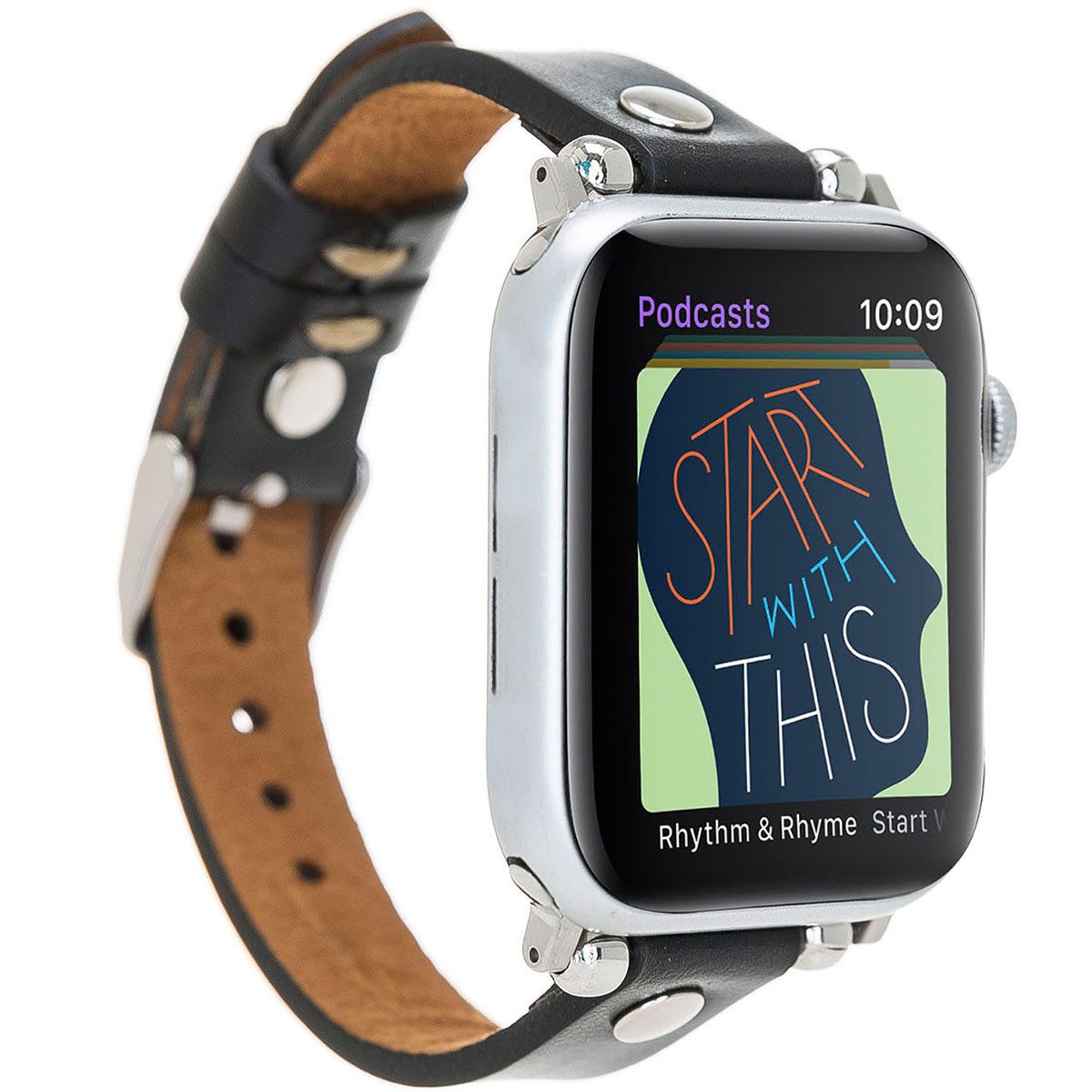 Burkley Smartwatch-Armband Exklusives Vintage Lederarmband, Handmade Stil 22