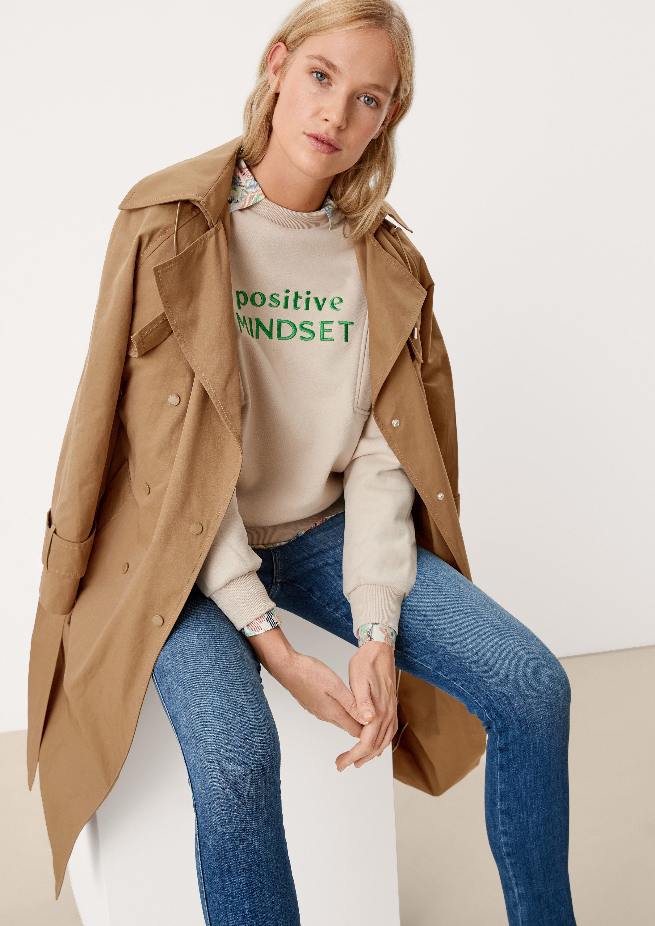 s.Oliver Trenchcoat Outdoor-Mantel Trenchcoat mit Kapuze günstig online kaufen