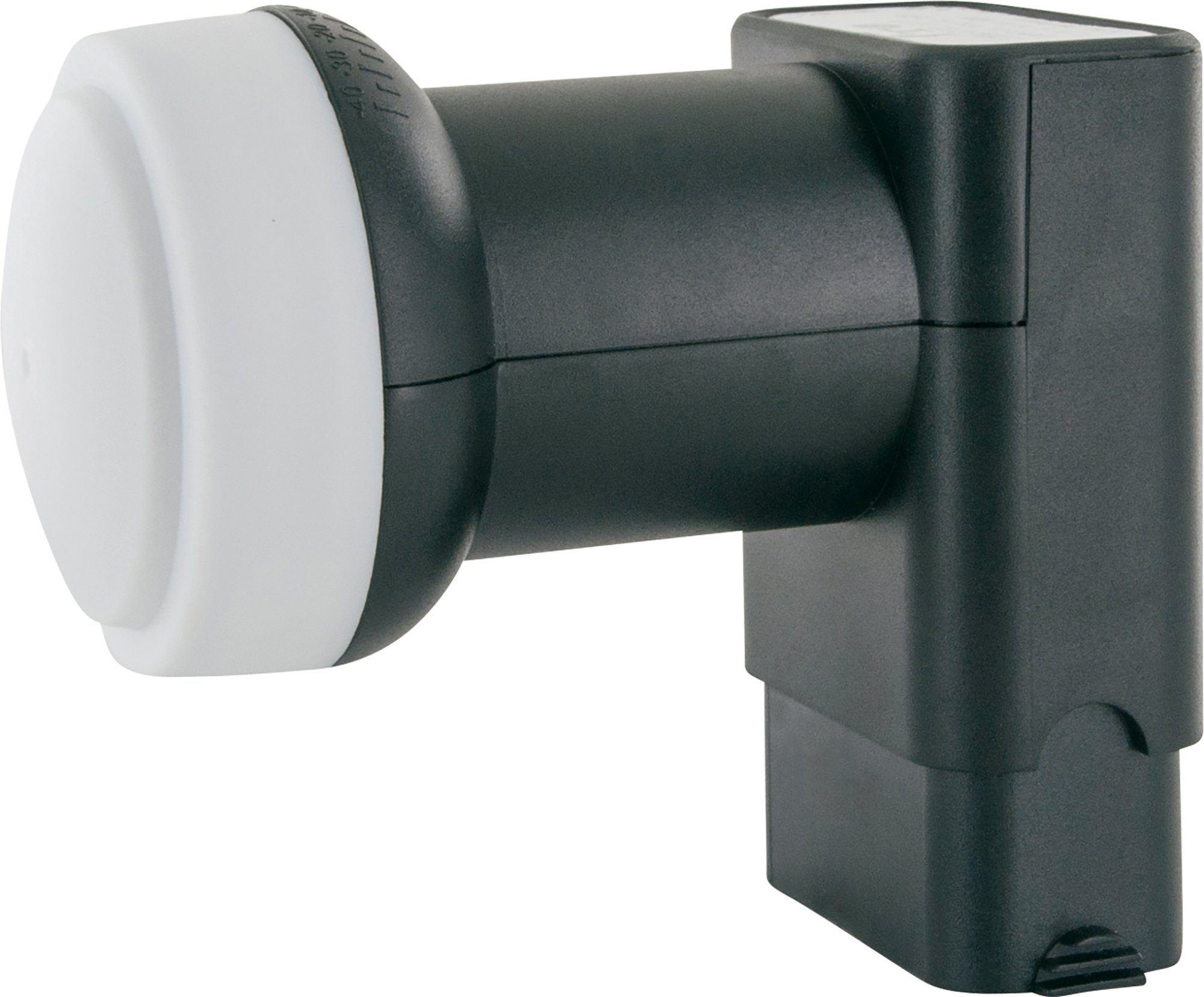 Schwaiger 714289 Universal-Twin-LNB (für 2 Teilnehmer, herausziehbare Wetterschutzabdeckung, hellgrau)