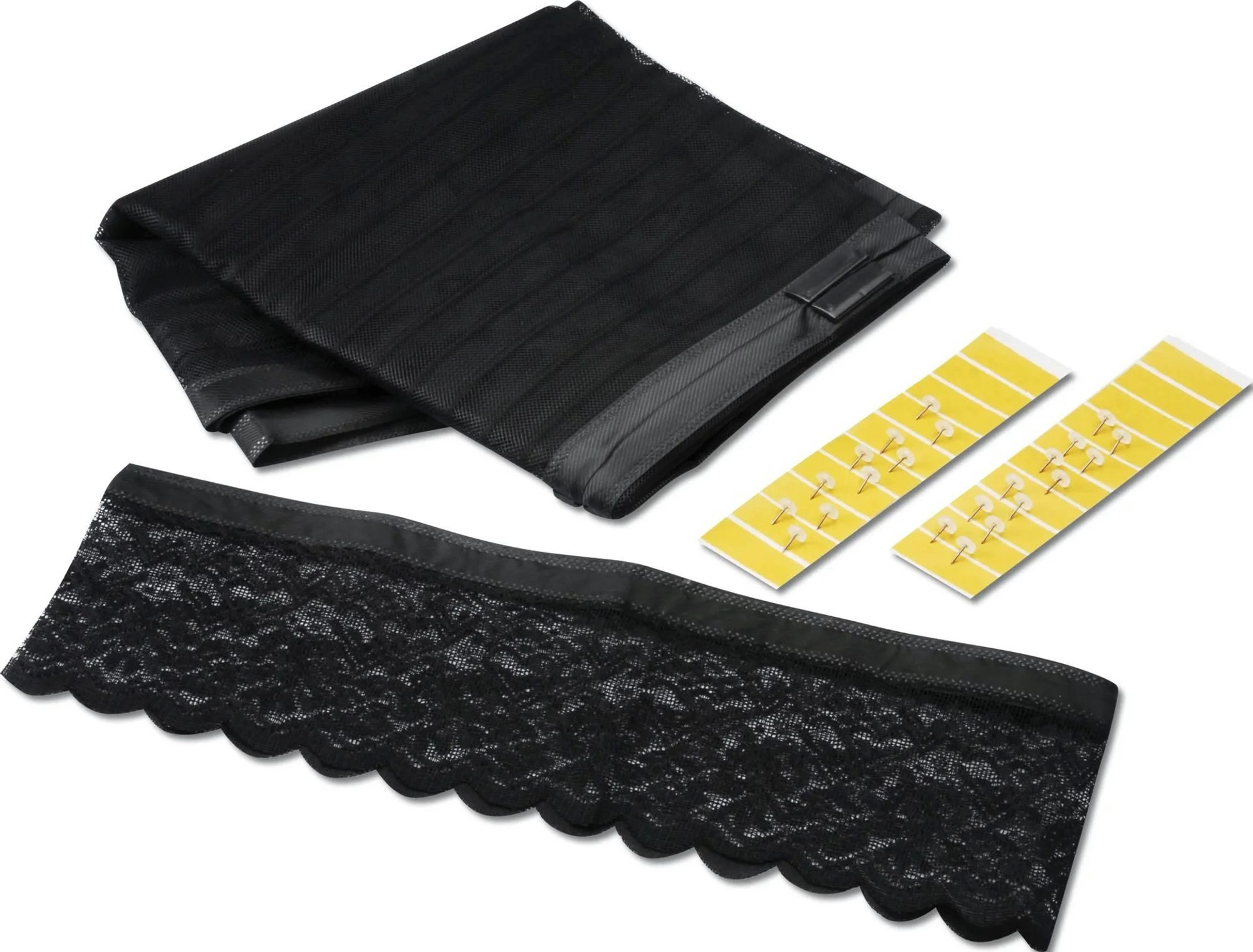 Westfalia Werkzeug Moskitonetz Moskitonetz Magic Klick 90 x 210 cm für Türen, schwarz mit, Magnetverschluss