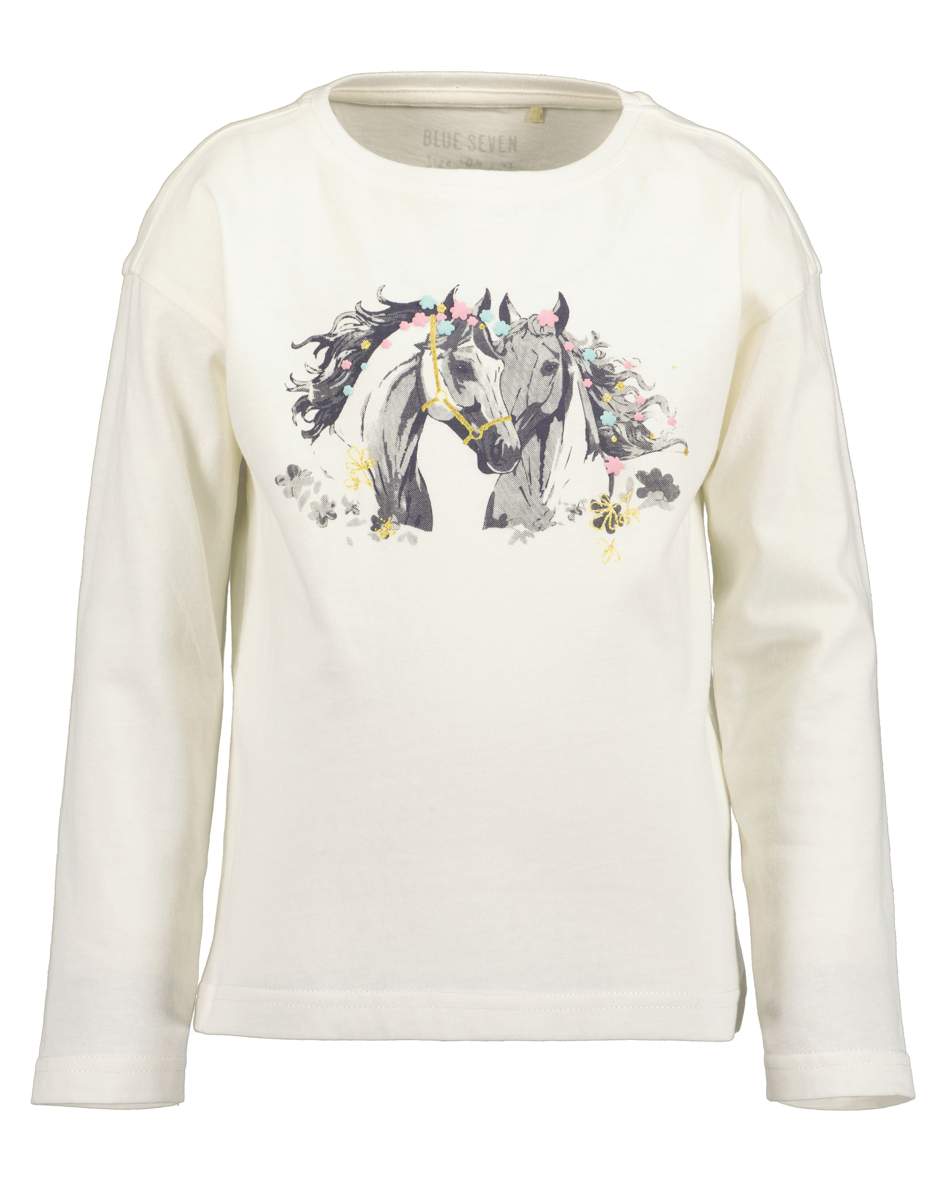 Blue Seven Langarmshirt Baumwolle, Glitzerdruck