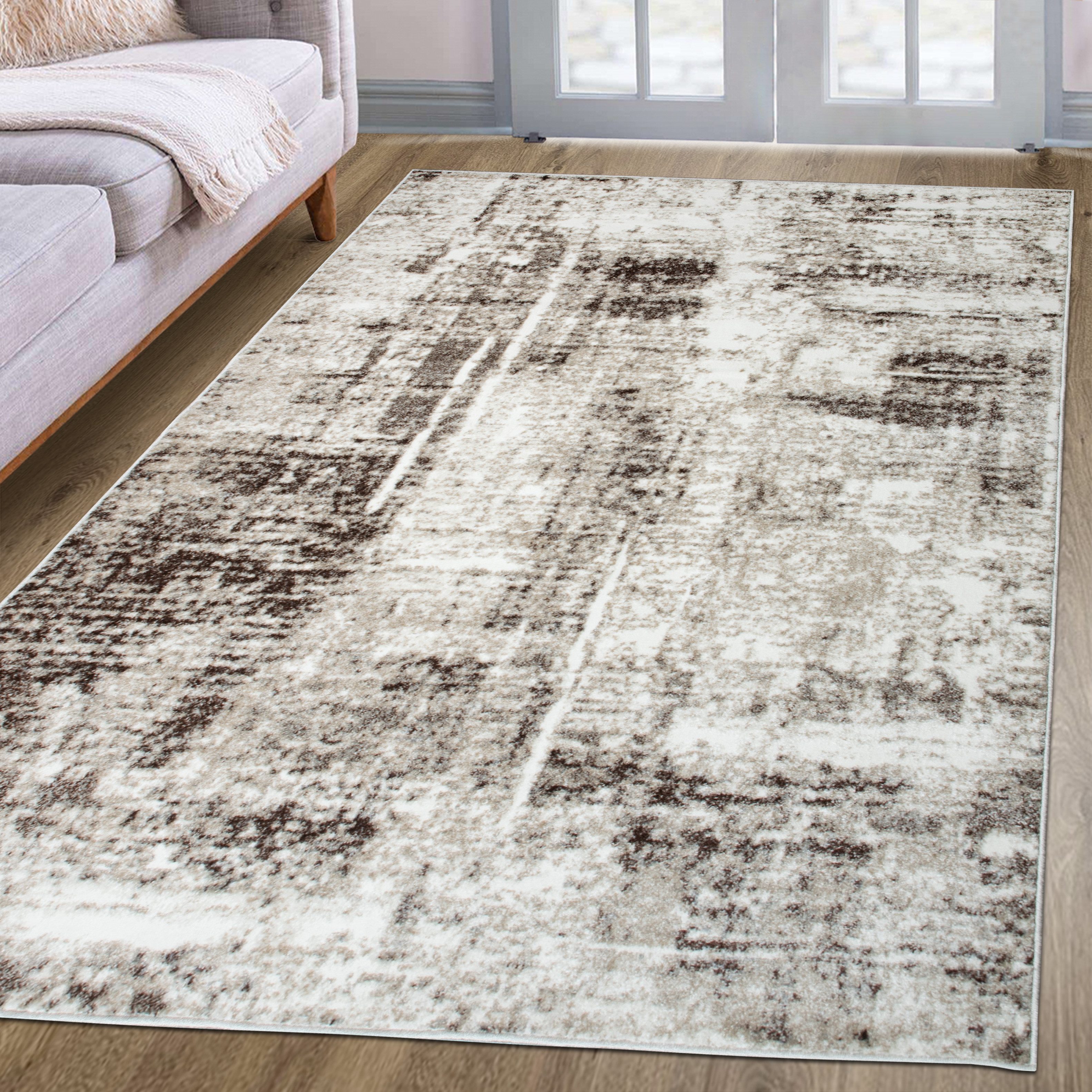 my home Teppich Salsa, rechteckig, Höhe: 9 mm, mit besonders weichem Flor, Kurzflor, im Vintage-Look, dichte Qualität