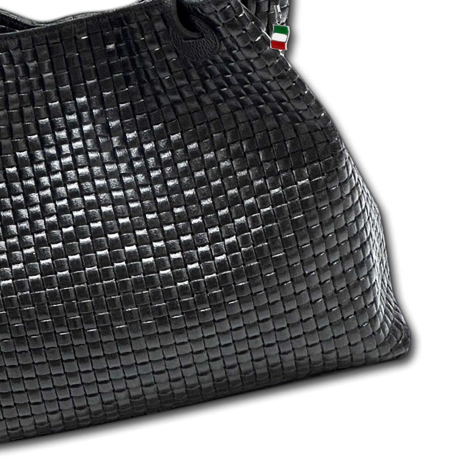FLORENCE Handtasche Florence Umhängetasche Damen Handtasche (Handtasche), Damen Handtasche, Umhängetasche Leder, schwarz ca. 31cm x ca. 28cm