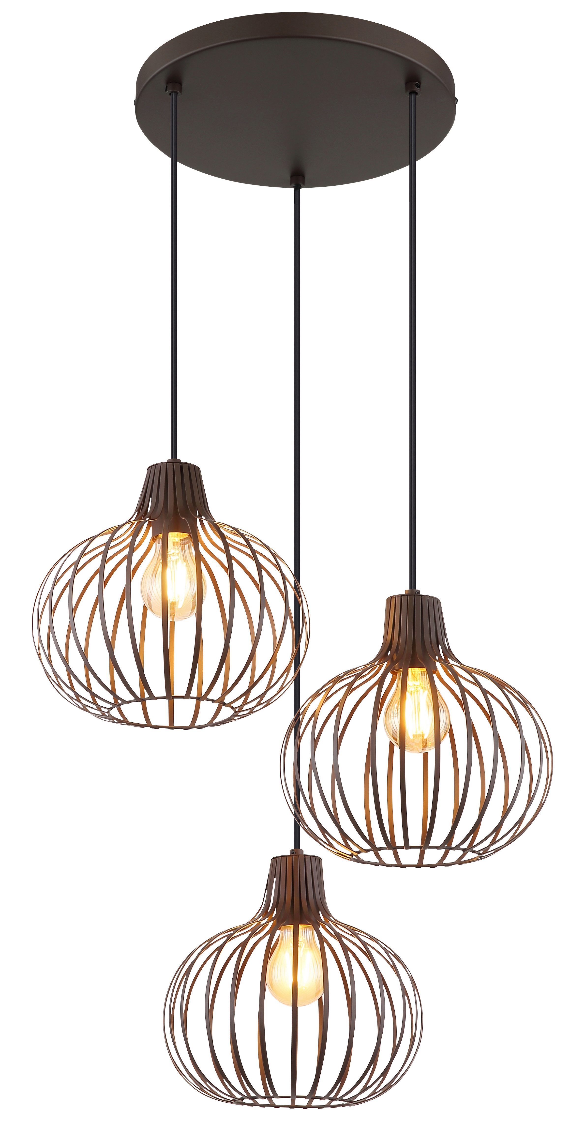 NOWA Hängeleuchte MATEO, ohne Leuchtmittel, Hängelampe Esszimmer-Leuchte Esstischleuchte Wohnzimmer