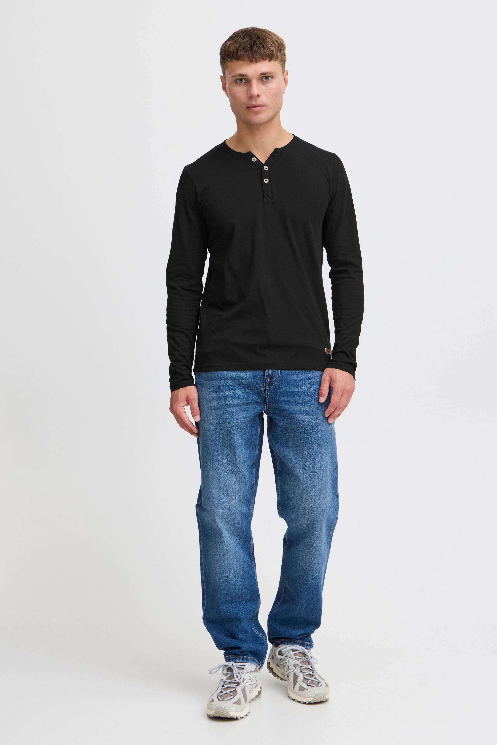 !Solid Rundhalsshirt SDVolko Longsleeve mit Knopfleiste