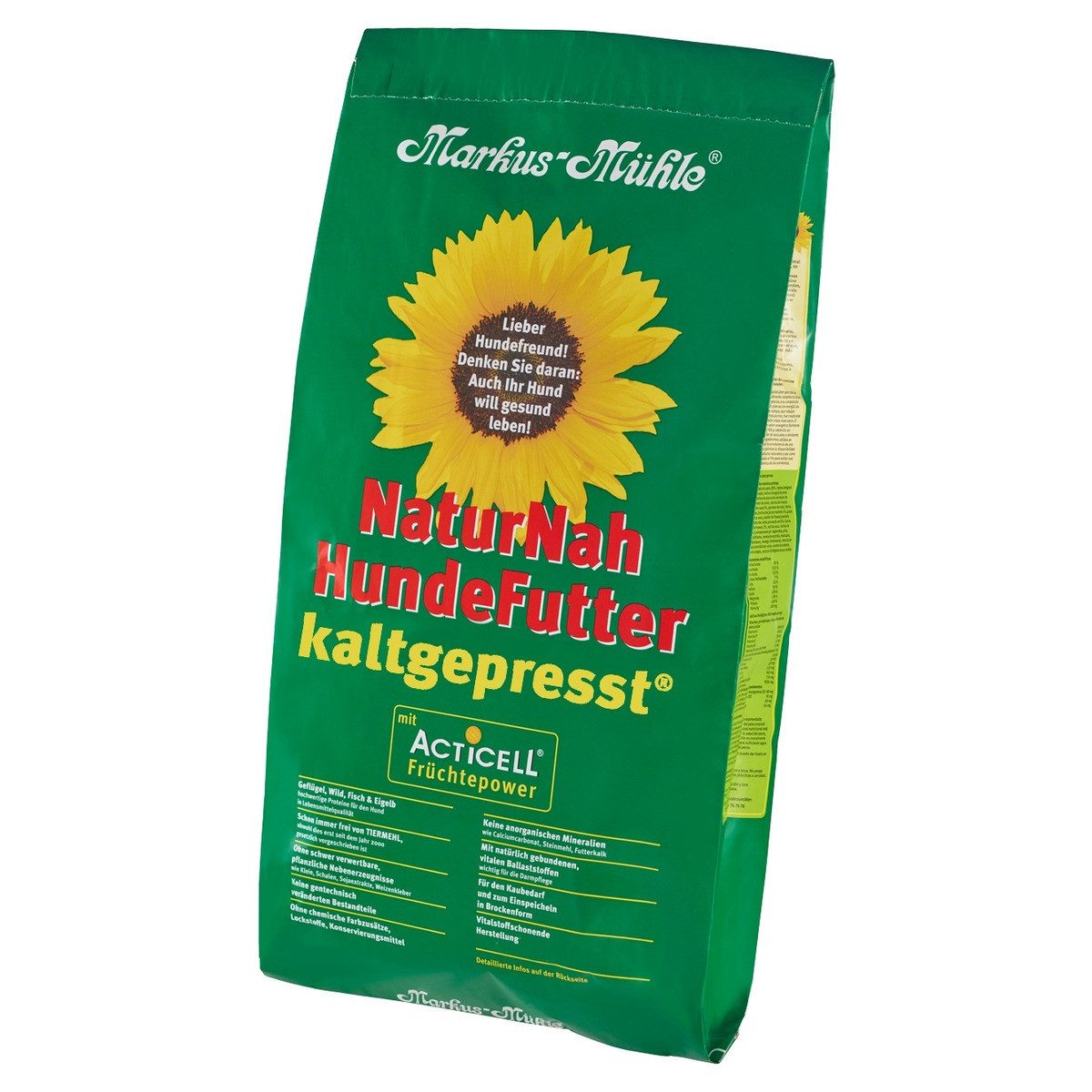 Markus Mühle NaturNah Futter mit Acticell 5 kg, Trockenfutter für: Hund