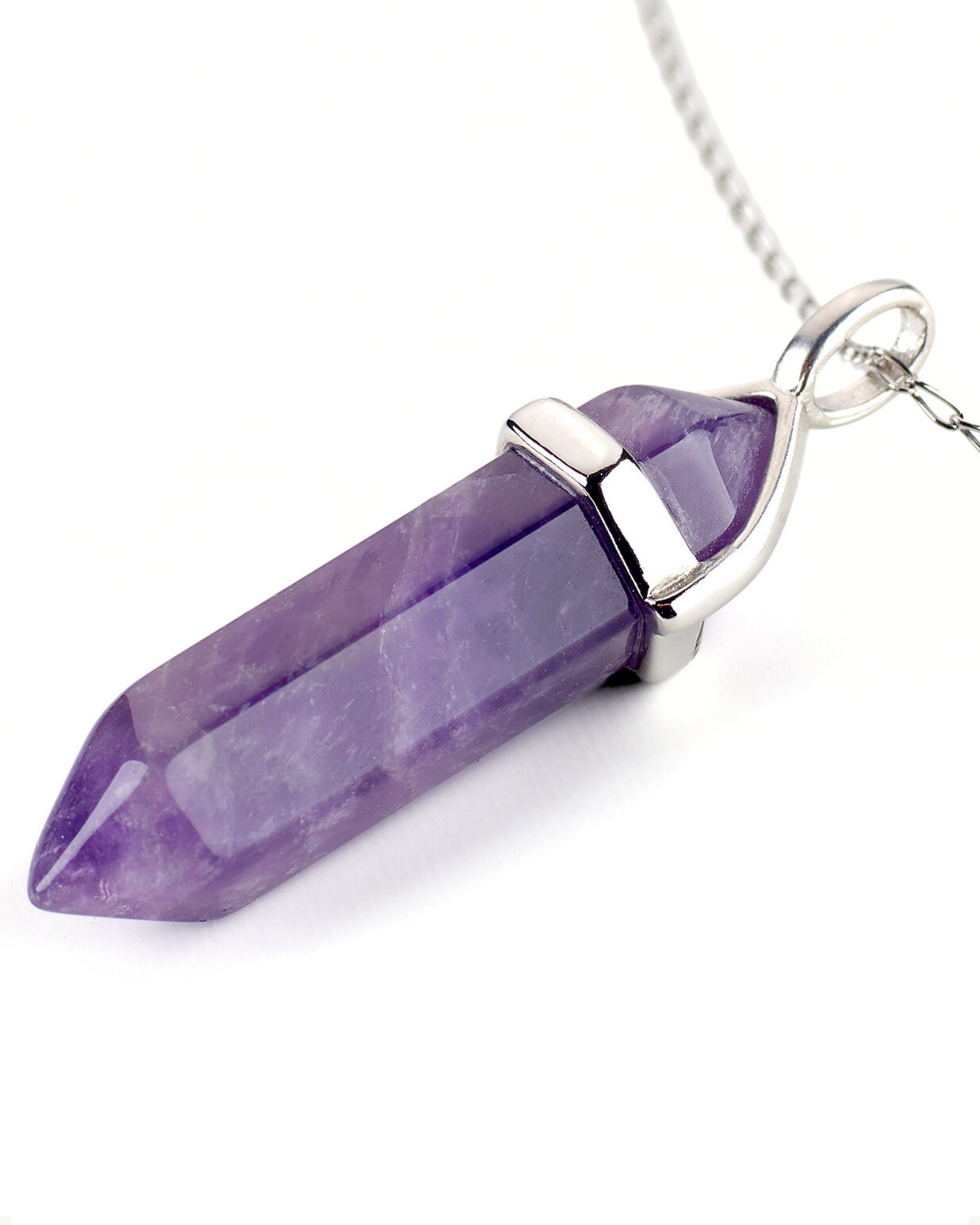 LAVISA Kette mit Anhänger LAVISA Obelisk Edelstein Halskette silber, echte Kristalle, Naturstein Edelstein Halskette Schmuck Kristall Naturstein Edelsteinkette mehr