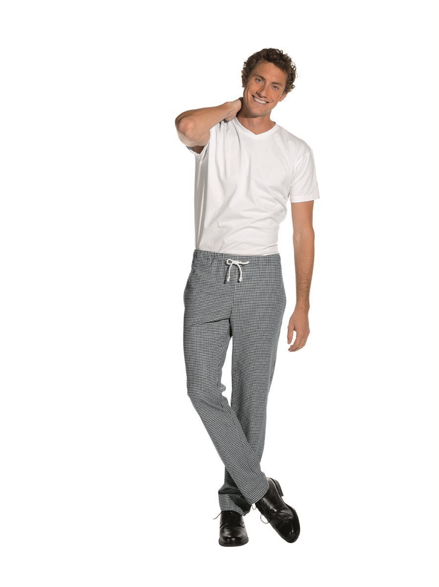 Leiber Arbeitshose Damen Herren Kochhose Schlupfhose Bäckerhose pepita karriert unisex bequeme typische Koch und Bäckerhose