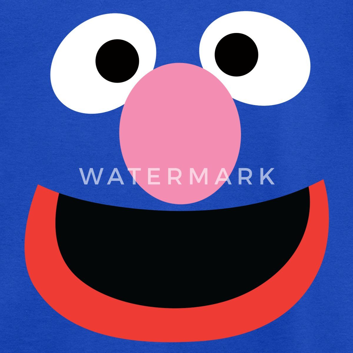 Spreadshirt T-Shirt Sesamstraße Grobi Gesicht Karneval Kinder T-Shirt (1-tlg)